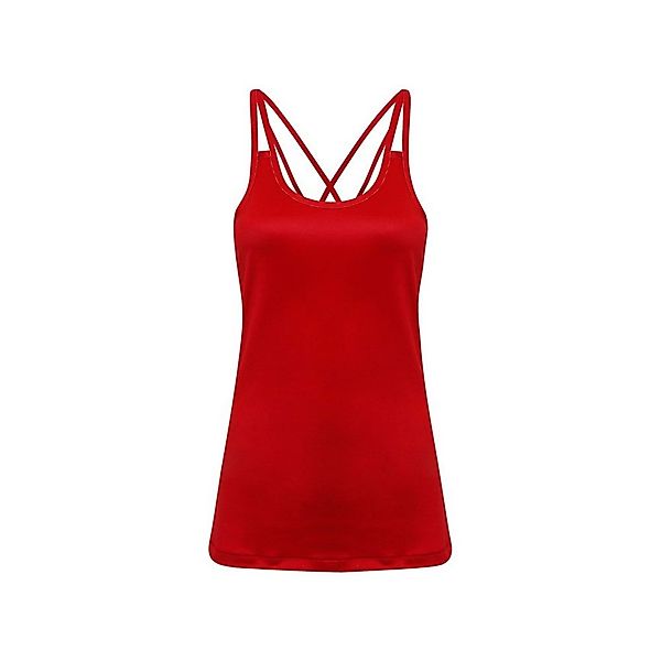 TriDri Blusentop Spagettiträger Trägertop Damen Rot günstig online kaufen