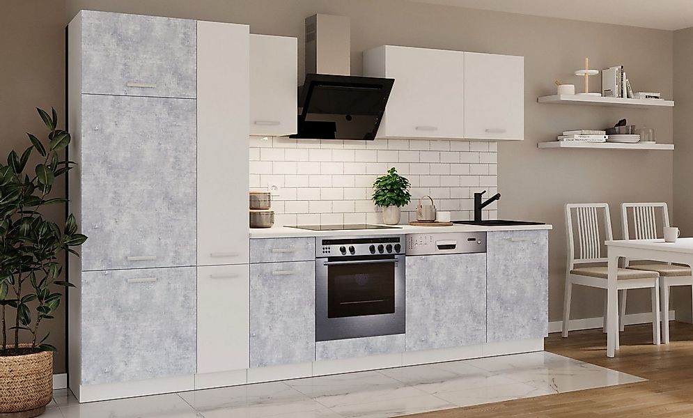 Küchen-Preisbombe Küchenzeile Toni 300 cm Küche Küchenblock Singleküche Ein günstig online kaufen