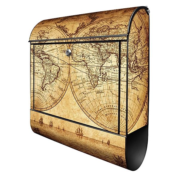 Banjado Design Briefkasten Schwarz Pulverbeschichtet 39x47x14cm 2 Schlüssel günstig online kaufen
