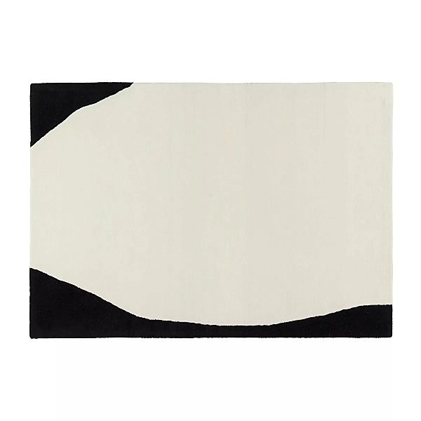 Flow Wollteppich weiß-schwarz 200x300 cm günstig online kaufen