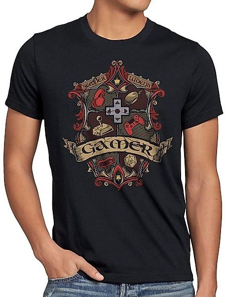 style3 T-Shirt Gamer Wappen spieleabend gesellschaftsspiel günstig online kaufen