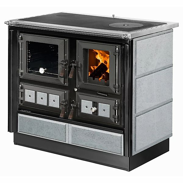 Justus Küchenofen Rustico 90 2.0 Speckstein Schwarz 7 kW günstig online kaufen