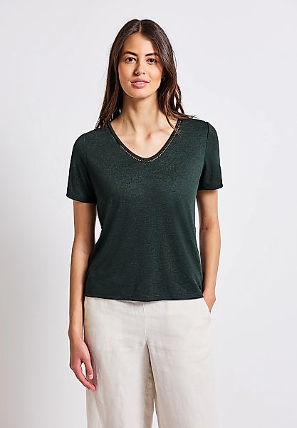 STREET ONE T-Shirt, aus elastischem Materialmix günstig online kaufen