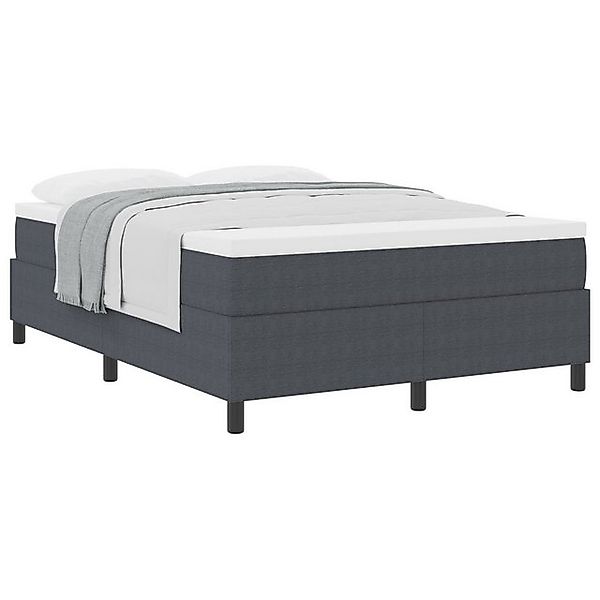 vidaXL Bett Boxspringbett mit Matratze Dunkelgrau 140x200 cm Cordstoff (1-t günstig online kaufen