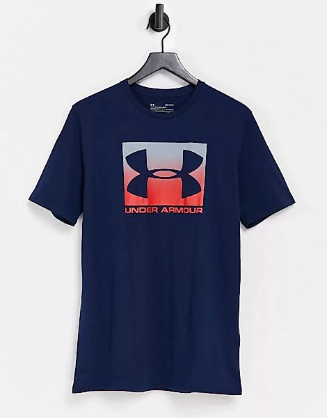 Under Armour – Training Boxed – T-Shirt mit Logo in Marineblau günstig online kaufen