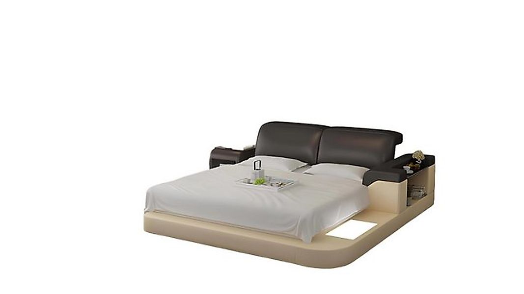 JVmoebel Bett Design Bett XXL Big Betten Leder Polster Hotel 200x200cm Mult günstig online kaufen