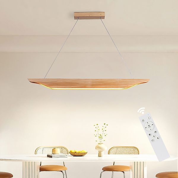 ZMH Pendelleuchte Esszimmer 90CM Holz Hängelampe günstig online kaufen