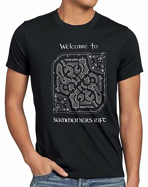 style3 Print-Shirt Herren T-Shirt Summoners Rift overworld map gamer league günstig online kaufen