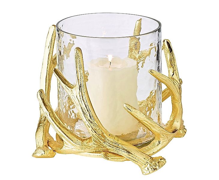 EDZARD Kerzenhalter Kingston, Gold-Optik, Geweih-Motiv, für günstig online kaufen