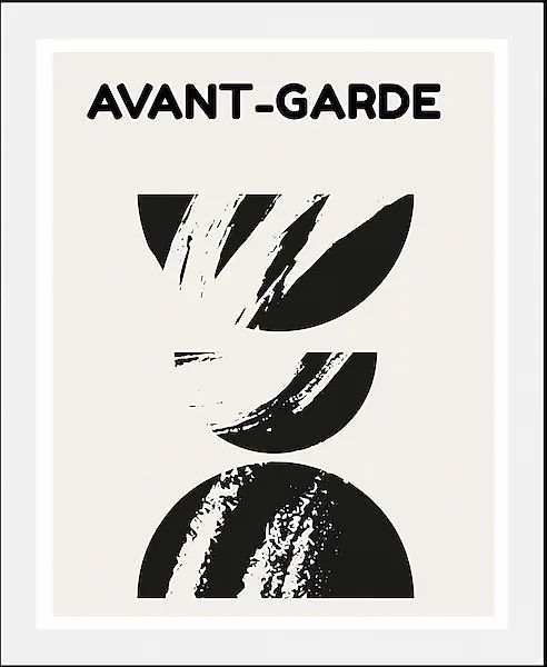 queence Bild »Avant-Garde II«, Abstrakt-Kunst-Schriftzug-Schwarz-Weiß, (1 S günstig online kaufen