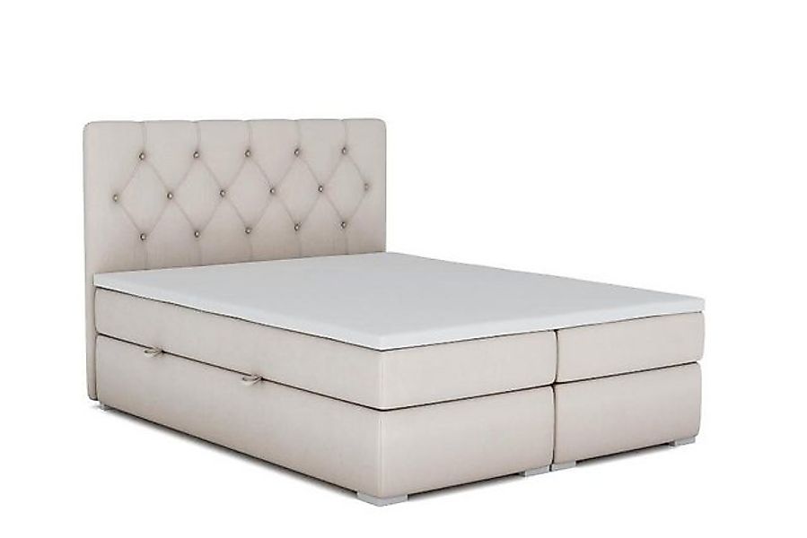 JVmoebel Bett Boxspring Bett Hotel Doppel Blau Luxus Betten Polster Bettkas günstig online kaufen