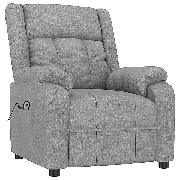 vidaXL Sessel Relaxsessel Elektrisch Hellgrau Stoff günstig online kaufen