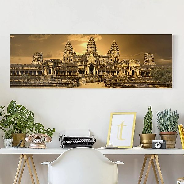 Leinwandbild - Panorama Tempel günstig online kaufen