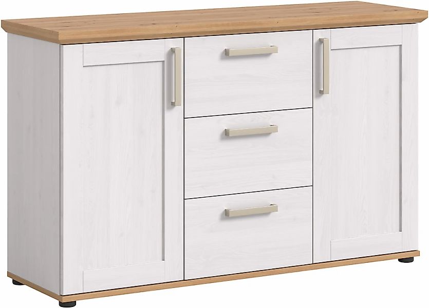 Home affaire Sideboard "Cosenza", Cosenza Sideboard 129 cm, 2 Türen, 4 Fäch günstig online kaufen