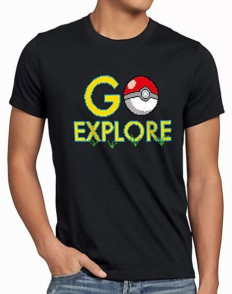 style3 T-Shirt Go Explore poke game app team Pokemon pikachu pokespot arena günstig online kaufen