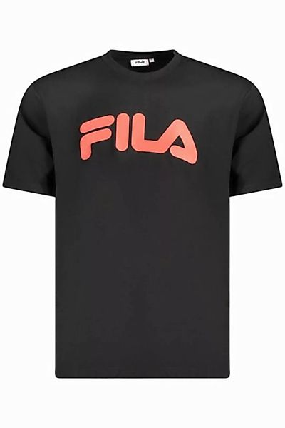 Fila T-Shirt Herren T-Shirt Schwarz: Lockere Passform mit Rotem günstig online kaufen