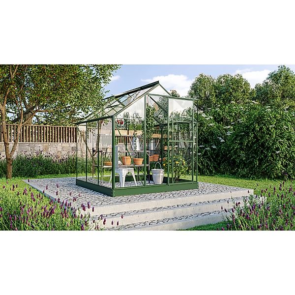 Vitavia Gewächshaus Triton 3800 Smaragd 3,8 m² inkl. Fundamentrahmen günstig online kaufen