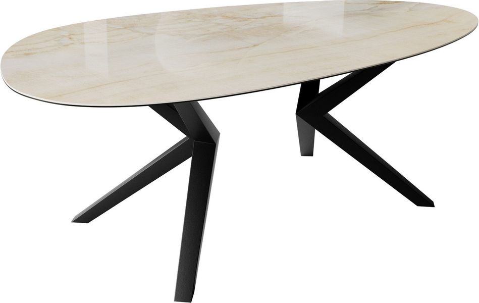 DELIFE Esstisch Edge, Oval Keramik Iris günstig online kaufen
