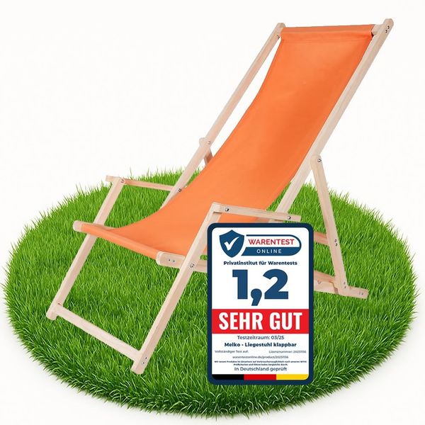 Melko Gartenstuhl Strandliege Liegestuhl Gartenliege Holz günstig online kaufen