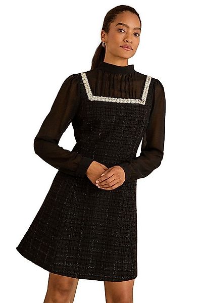 Love & Roses Minikleid Love & Roses Minikleid aus Tweed mit Chiffon (1-tlg) günstig online kaufen