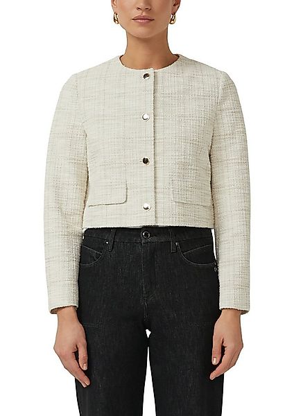 s.Oliver BLACK LABEL Bouclèjacke kurz, mit goldenen Knöpfen günstig online kaufen