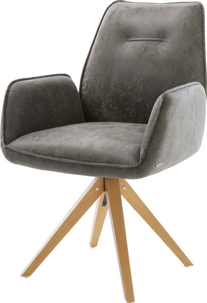 DELIFE Polsterstuhl Zoa-Flex, Holzgestell kantig Natur günstig online kaufen