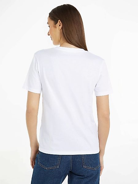 Calvin Klein Jeans T-Shirt CK EMBRO BADGE V-NECK TEE mit Logomarkenlabel günstig online kaufen