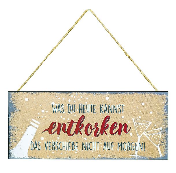 Levandeo® Metallbild, Metallschild L30cm Was du günstig online kaufen