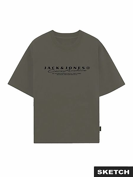 Jack & Jones T-Shirt "JCOPOINT BRANDING TEE SS CREW NECK FST" günstig online kaufen