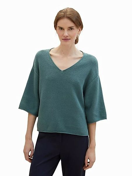 TOM TAILOR V-Ausschnitt-Pullover, mit Drop-Shoulder günstig online kaufen