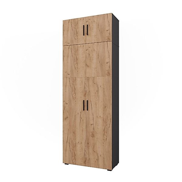 Vicco Aktenschrank Ingo, Anthrazit/Goldkraft Eiche, 80 günstig online kaufen