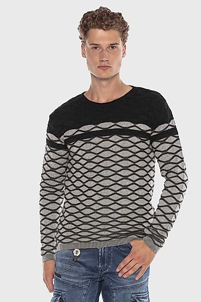 Cipo & Baxx Rundhalspullover "Pullover" günstig online kaufen