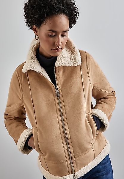 STREET ONE Kurzjacke im Velour-Look und günstig online kaufen