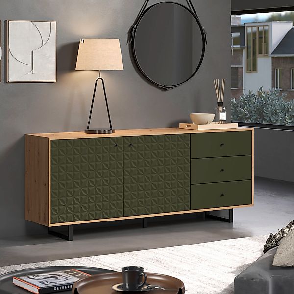 Places of Style Sideboard "Ferretti", Wohnzimmerkommode mit besonderer Fräs günstig online kaufen