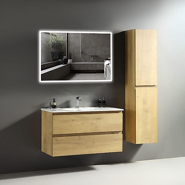 Alpenberger Badmöbel-Set Badezimmermöbel Badezimmer Schrank, (Waschplatz günstig online kaufen
