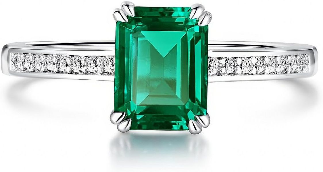 Jumpeak Diamantring edelstein ring,2ct ring mit grünem stein,ring frauen,14 günstig online kaufen