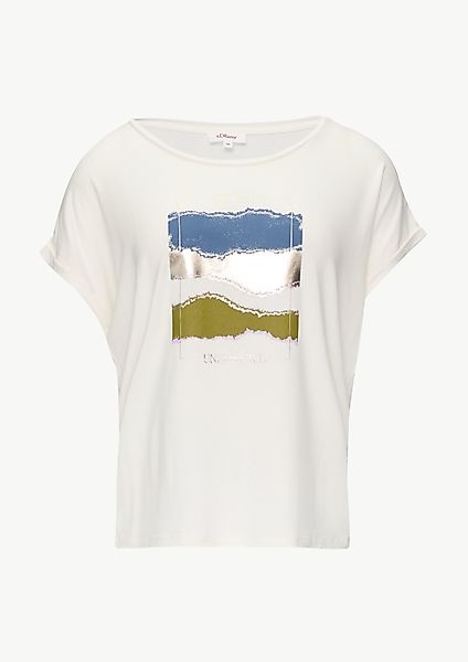 s.Oliver Kurzarmshirt T-Shirt aus Viskosestretch mit günstig online kaufen