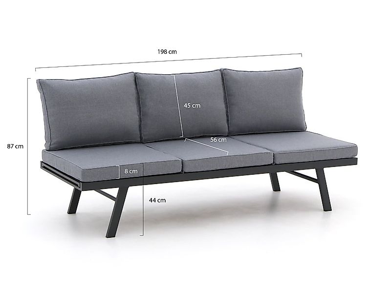 Forza Vadena Gartensofa verstellbar 198 cm günstig online kaufen