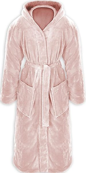 Gräfenstayn Unisex-Bademantel Bademantel Kapuze Flanell Fleece, günstig online kaufen