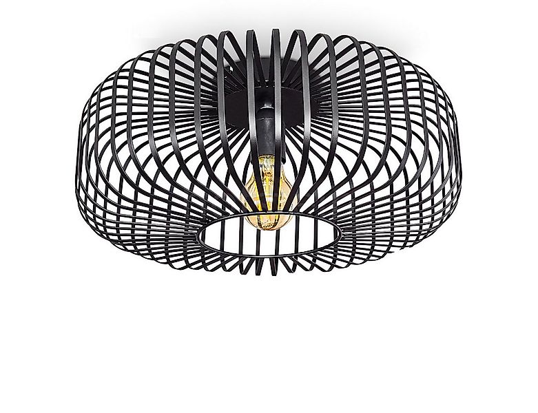 hofstein Deckenleuchte »Pieris« Deckenlampe aus Metall in Schwarz, ohne Leu günstig online kaufen