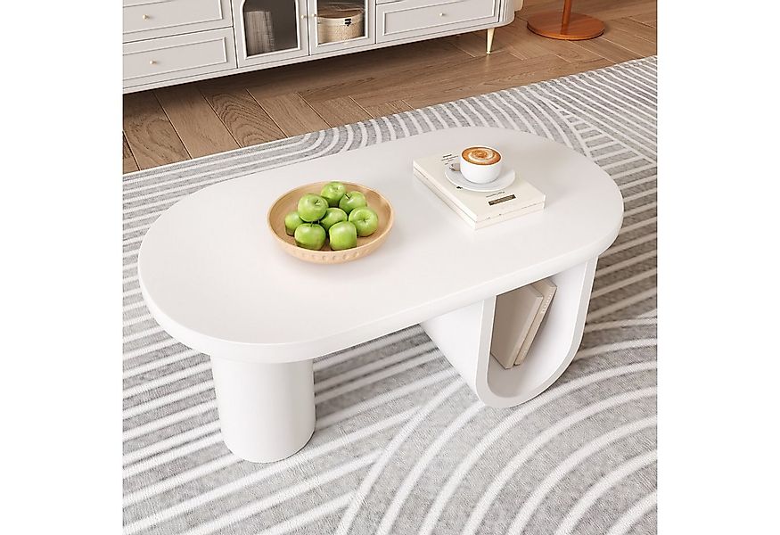 STILVORA Couchtisch Sofatisch mit 2 Schubladen,Wolkenform-Kaffeetisch mit U günstig online kaufen