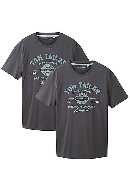 TOM TAILOR T-Shirt Logo 2-er Pack günstig online kaufen