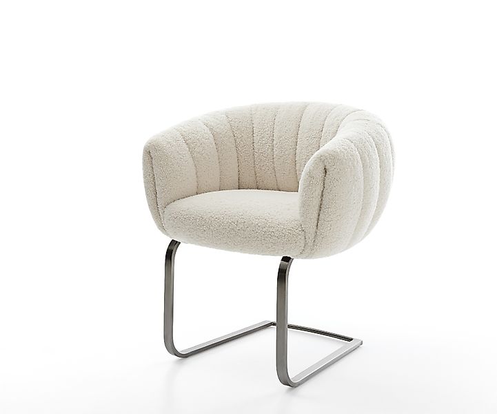 Freischwinger Jada-Flex Teddystoff Beige Freischwinger flach Graphit Tasche günstig online kaufen