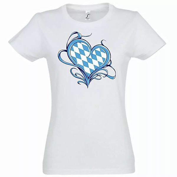 Youth Designz T-Shirt Bayern Herz Damen T-Shirt mit trendigem Frontprint günstig online kaufen