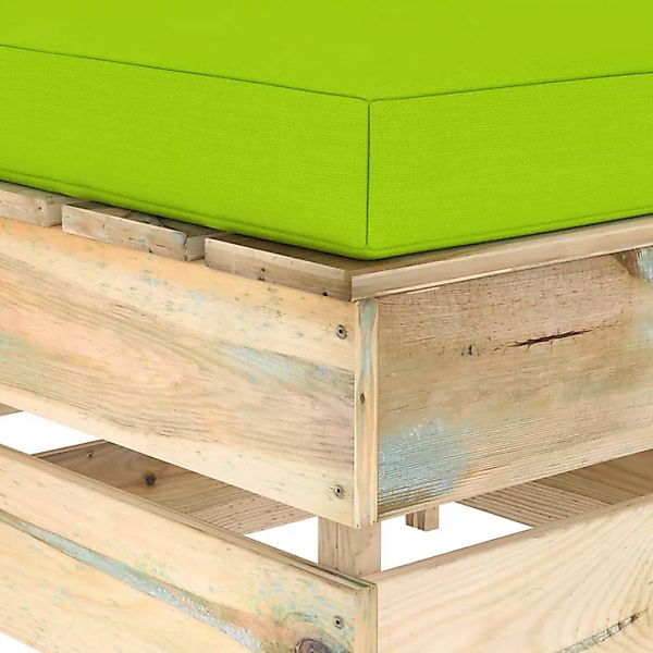 Modulare Ottomane Mit Kissen Grün Imprägniertes Holz günstig online kaufen