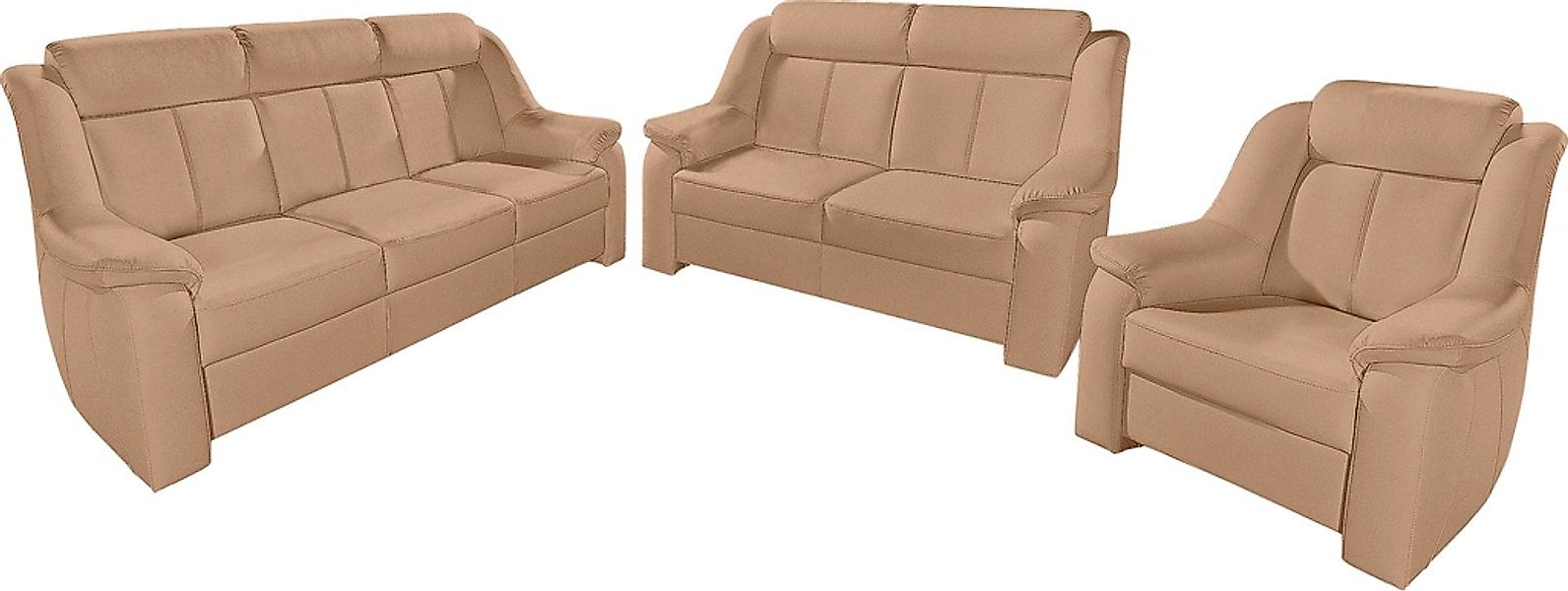 sit&more Polstergarnitur »Basel«, Set, bestehend aus 3-Sitzer + 2-Sitzer + günstig online kaufen