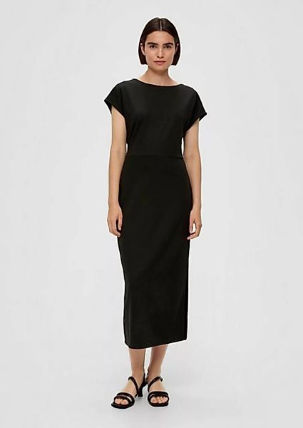 s.Oliver BLACK LABEL Maxikleid Kleid aus Viskosemix Cut Out günstig online kaufen