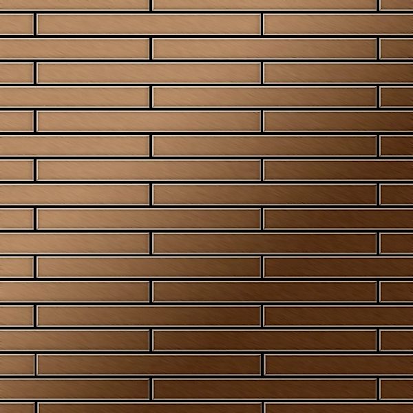 ALLOY Mosaik Fliese Massiv Metall Titan Gebürstet Kupfer 1,6mm Stark Avenue günstig online kaufen