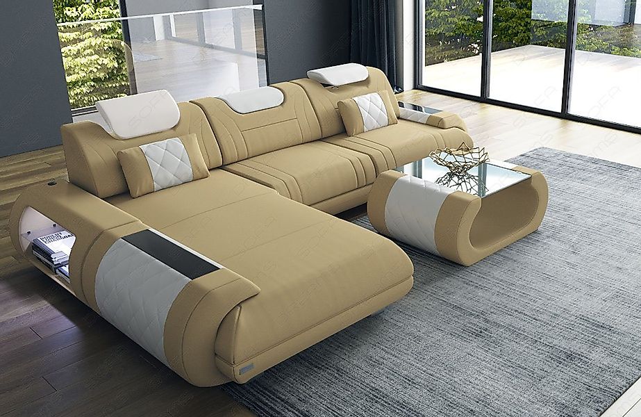 Sofa Dreams Ecksofa Polster Stoffsofa Rimini L Form M Mikrofaser Stoff Sofa günstig online kaufen