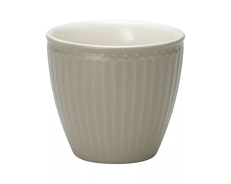 Greengate Latte Cup Alice Warm Grey Tasse Steingut Grau günstig online kaufen